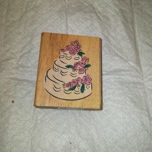 Wedding Cake Rubber Stamp - NEW